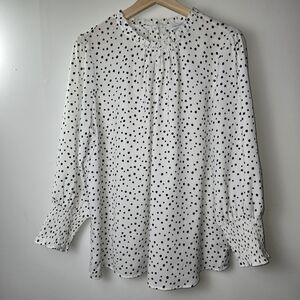 Carolina Belle Black and White Polka Dot Blouse
